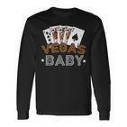 Las Vegas Nevada Strip Glücksspielproblem Langarmshirts, Schwarz S