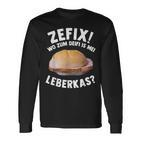 Leberkas Liver Cheese Melt Meat Cheese Meat Sausage Langarmshirts