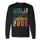 Level 18 Freigeschaltet Legedär Seit 2006 Gaming Motif Langarmshirts