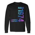 Limited Edition Mai 1974 Mann Frau 50 Geburtstag Langarmshirts