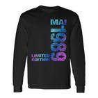 Limited Edition Mai 1989 Mann Frau 35 Geburtstag Langarmshirts