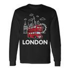 London Vibes Famous London Landmarks Souvenir London Love Langarmshirts