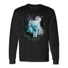 Lone Wolf Wolf Moon Wildlife Langarmshirts