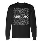 I Love Adriano Retro Pattern Personalised Langarmshirts