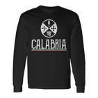 Love Calabria Flag Calabrese Pride Langarmshirts