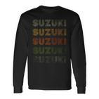 Love Heart Suzuki Grunge Vintage Style Suzuki Langarmshirts