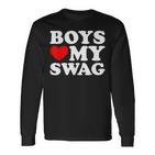 Love My Swag Boys Heart Hip Hop T Langarmshirts