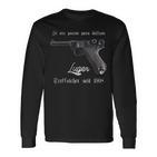 Luger Treffsicher Seit 1908 Pistol Parabellum 9 Mm Langarmshirts