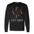 Lustiger Papa Est 1984 Papa Seit 1984 Papa 1984 Langarmshirts