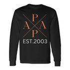 Lustiger Papa Est 2003 Papa Seit 2003 Papa 2003 Langarmshirts