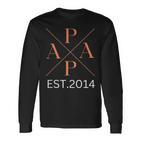 Lustiger Papa Est 2014 Papa Seit 2014 Papa 2014 Langarmshirts