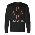 Lustiger Papa Est 2015 Papa Seit 2015 Papa 2015 Langarmshirts