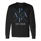 Lustiger Papa Est 2018 Papa Seit 2018 Papa Geburtsjahr 2018 Langarmshirts