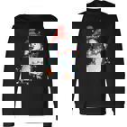 Lustiger Pinguin Weihnachten Dabbing Black Langarmshirts