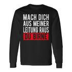 Mach Dich Aus Meiner Leitung Du Pörne Ritter Meme Langarmshirts, Witziges Meme-Langarmshirts