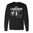 Mein Labrador Hört Auf S Wort German Language Black Langarmshirts