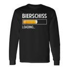 Men's Bierschiss Saufen Bier Malle Witz Saying Black Langarmshirts