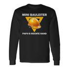 Mini Bauleiter Papa's Rechte Hand Kinder Bauleiter Outfit Langarmshirts