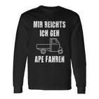 Mir Reichts Geh Ape Fahren I Italien Tricycle Trike Ape Langarmshirts