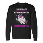 Was Mit Menschen Machen Unicorn Saying Langarmshirts