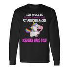 Was Mit Menschen Machen Unicorn Saying Langarmshirts