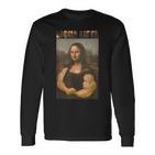 Mona Lifta Parodie Langarmshirts, Muskulöse Mona Lisa Fitness Humor