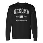 Nekoma North Dakota Nd Sportdesign Im Vintage-Stil Langarmshirts