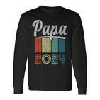 Neuer Papa Frischgebackener Papa Papa 2024 Langarmshirts