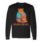 Niedlicher Papa Bär Sohn Und Tochteratertag Langarmshirts