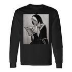 Nun Middle Finger Attitude Novelty Nun Unholy Langarmshirts