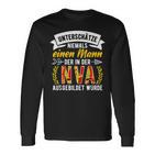 Nva Underschätze Niemals Einen Manneteran East Ddr Ossi Langarmshirts