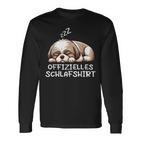 Offizielles Schlaf Shih Tzu Hundehalter Hundebesitzer Langarmshirts