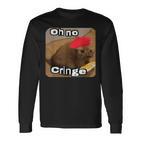 Oh No Cringe Cat French Baguette Internet Cat Meme Langarmshirts