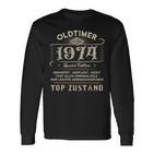 Oldtimer Baujahr 1974 Special Edition 50 Geburtstag Jahrgang Langarmshirts