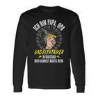 Opa Papa Und Elektroriker Im Ruhestand Grandpa Dad And Electrician Langarmshirts