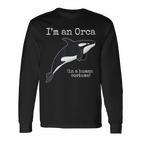 Orca Killer Whale Costume Ich Bin Ein Orca People Costume Langarmshirts