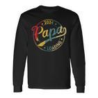 Papa 2024 Laden Papa Werden 2024 Retro Papa Est 2024 Langarmshirts