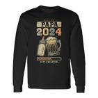 Papa 2024Aterschaft Baby Ankündigung Werdenderater Langarmshirts