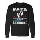 Papa 2025 Lustigesatertagsgeschenk Schwangere Langarmshirts