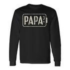 Papa 3 Kinder Lustig Dreifacher Papa Leere Akku Kapuzenjacke Langarmshirts