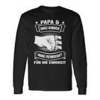 Papa & Drei Kinder Freundschaft Papa 3 Children's Langarmshirts