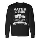 Papa & Sohn Stark Unschlagbar Fürateratertag Birthday Langarmshirts