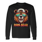 Papa Bär Papa Bearatertagsgeschenk Für Papa Spruch Lustig Langarmshirts