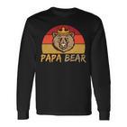 Papa Bär Papa Wildingatertagintage Langarmshirts