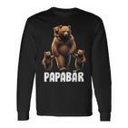 Papa Bärater 3 Kinder Papa Familienatertag Langarmshirts