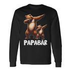 Papa Bärater Tochter Sohn Dabbing Papaatertag Langarmshirts