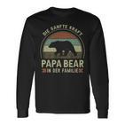 Papa Bear Spruch Für Papaatertag Bär Langarmshirts