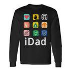 Papa I Dad Als Lustige Appatertag Langarmshirts