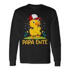 Papa Ente Entenliebhaber Männer Enten Langarmshirts