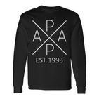 Papa Est 1993 Papa Seit 1993 Papa 1993 Langarmshirts